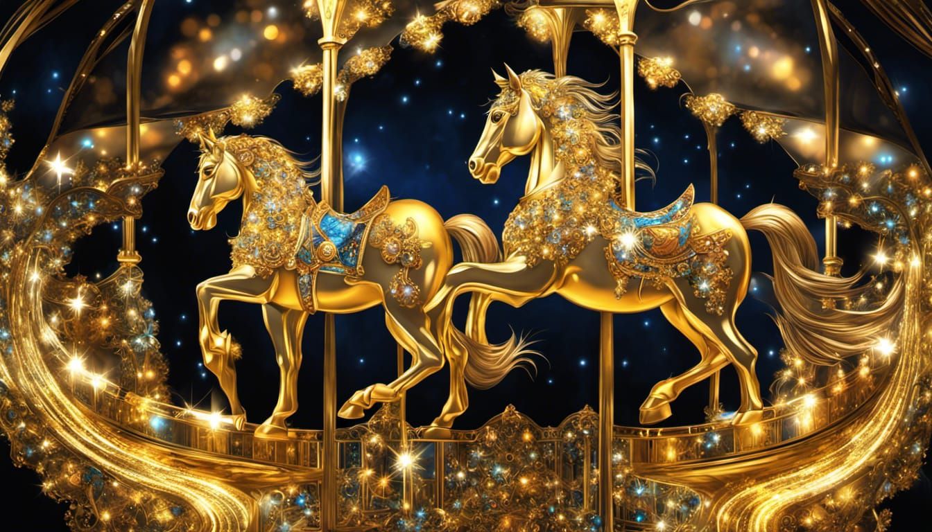 horse, merry go round