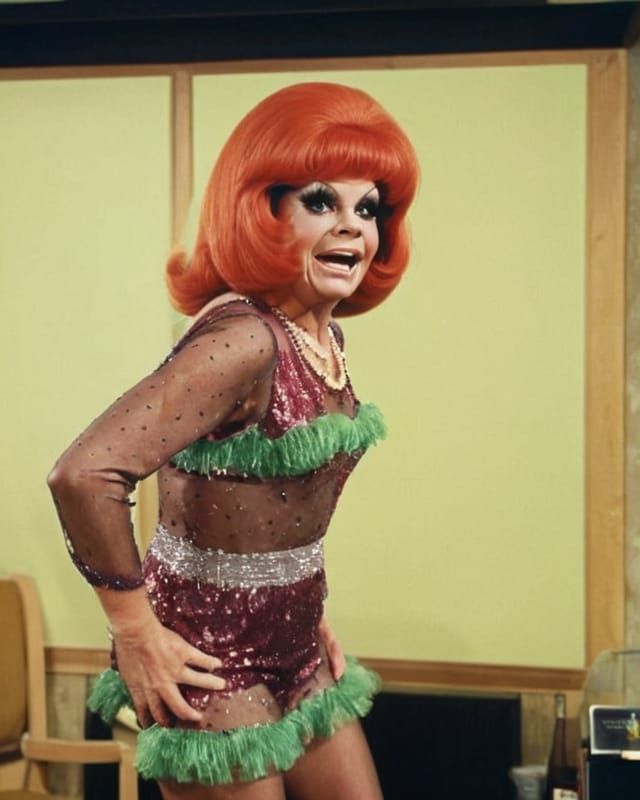 Orange-Haired Drag Queen circa 1969