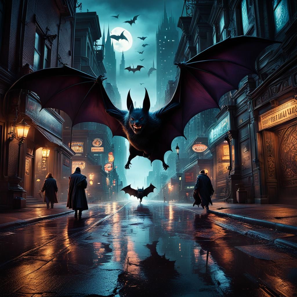 nightmarish scary city street