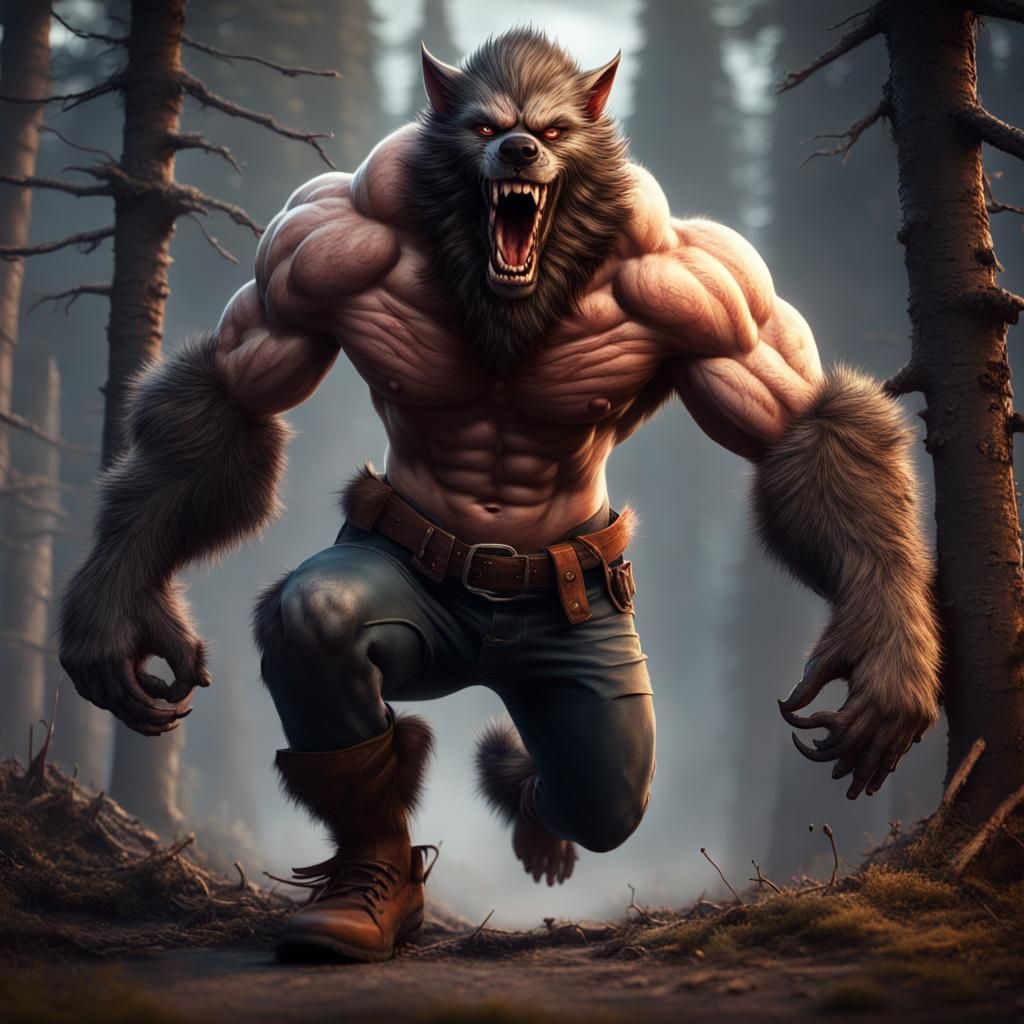 Lumberjack Werewolf - AI Generated Artwork - NightCafe Creator