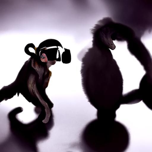 Monkeys playing virtual reality