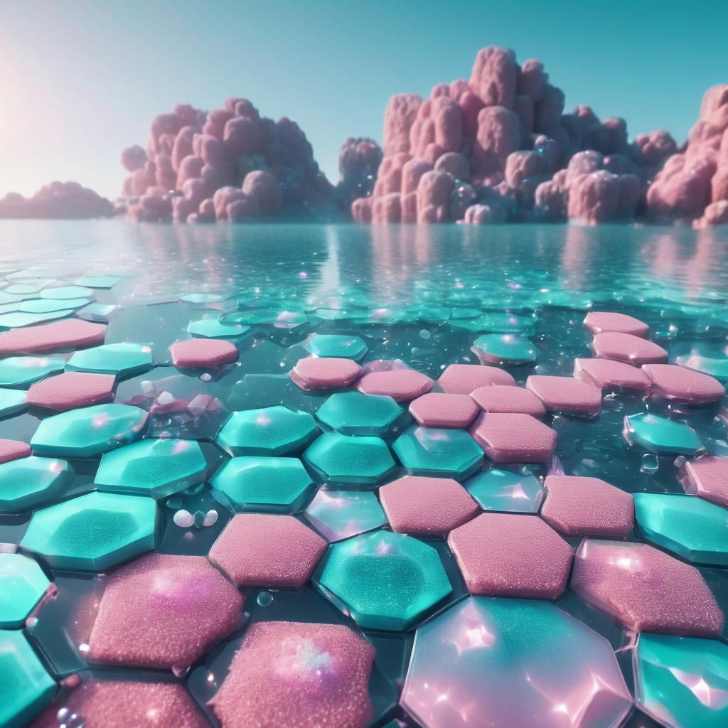 Floating Hexagonal Tiles