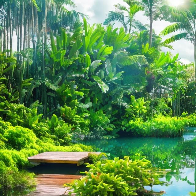 A tropical garden rehearsal