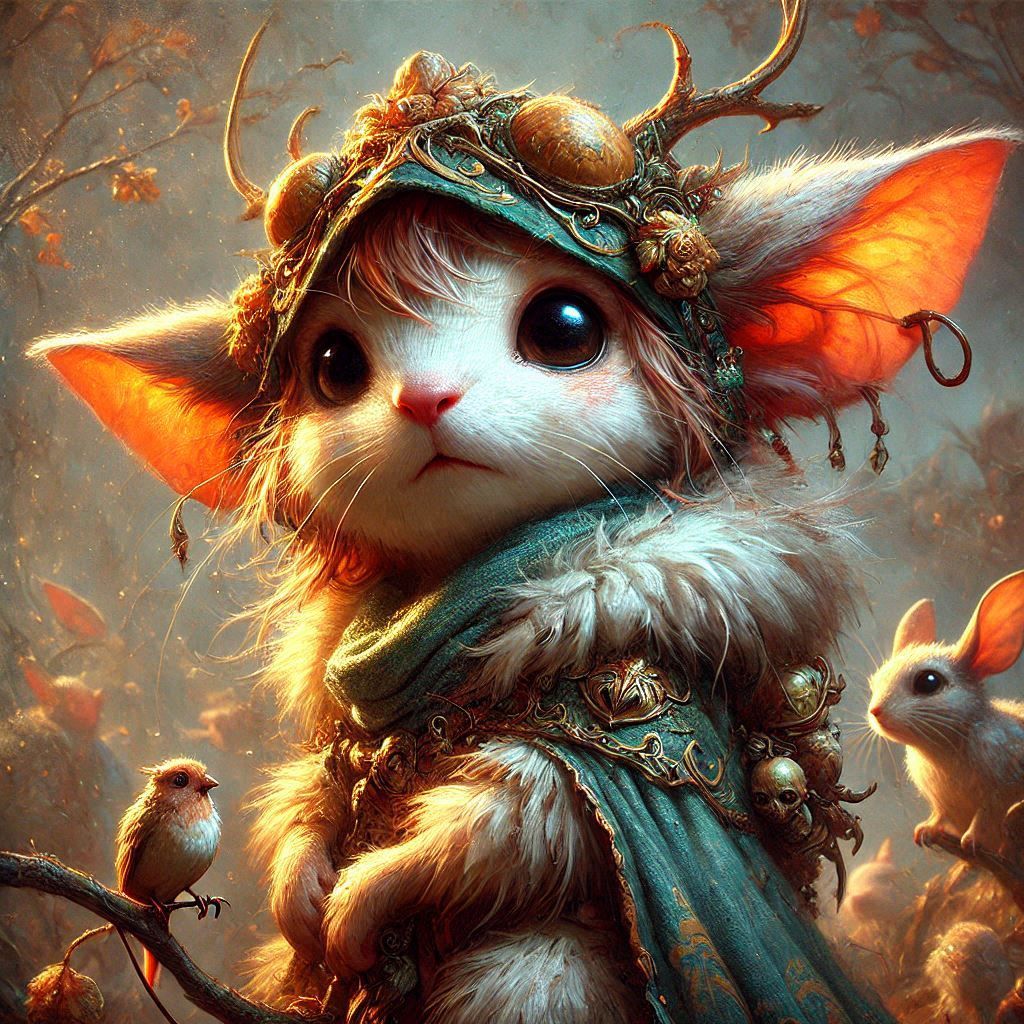 adorable fairy-tale fantasy creature portrait..