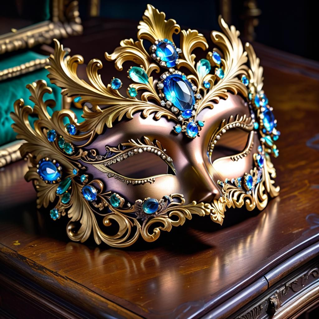 French Rococo Masquerade Mask  by @David Brumit
