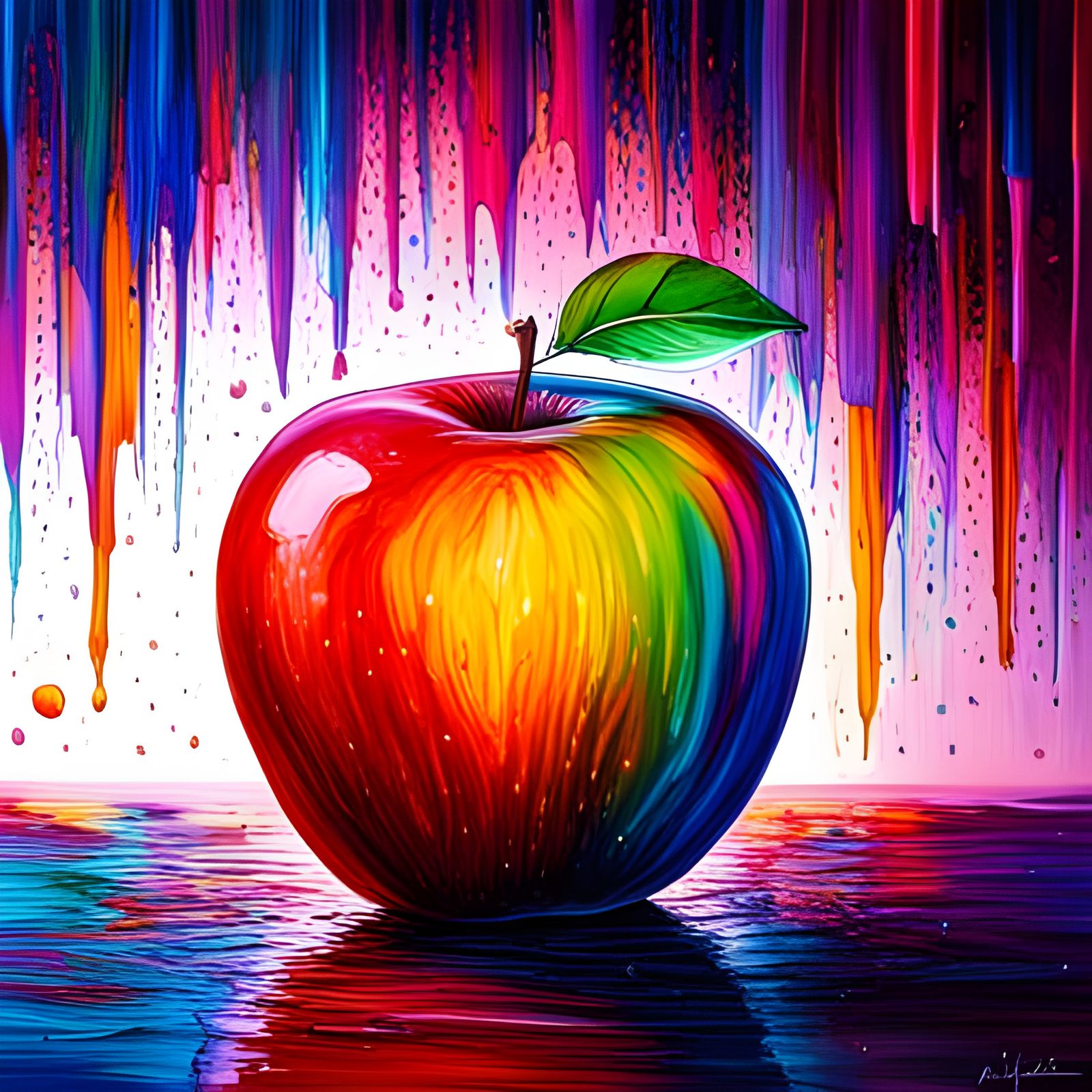 colorful apple  by @Petzi Peer