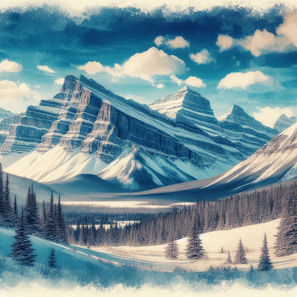 Majestic Canadian Rockies in Winter