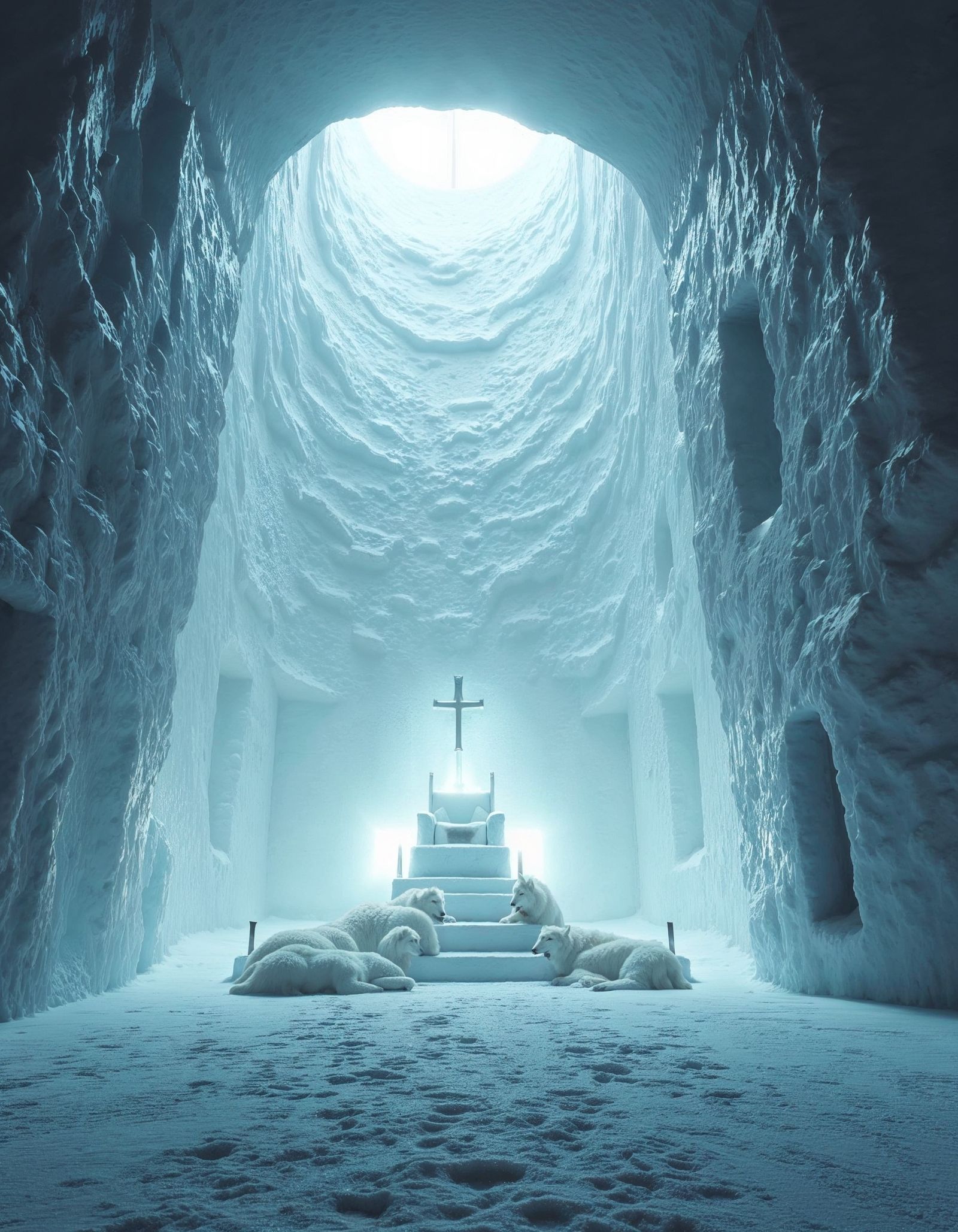 Frozen Reverence: Icy Haven