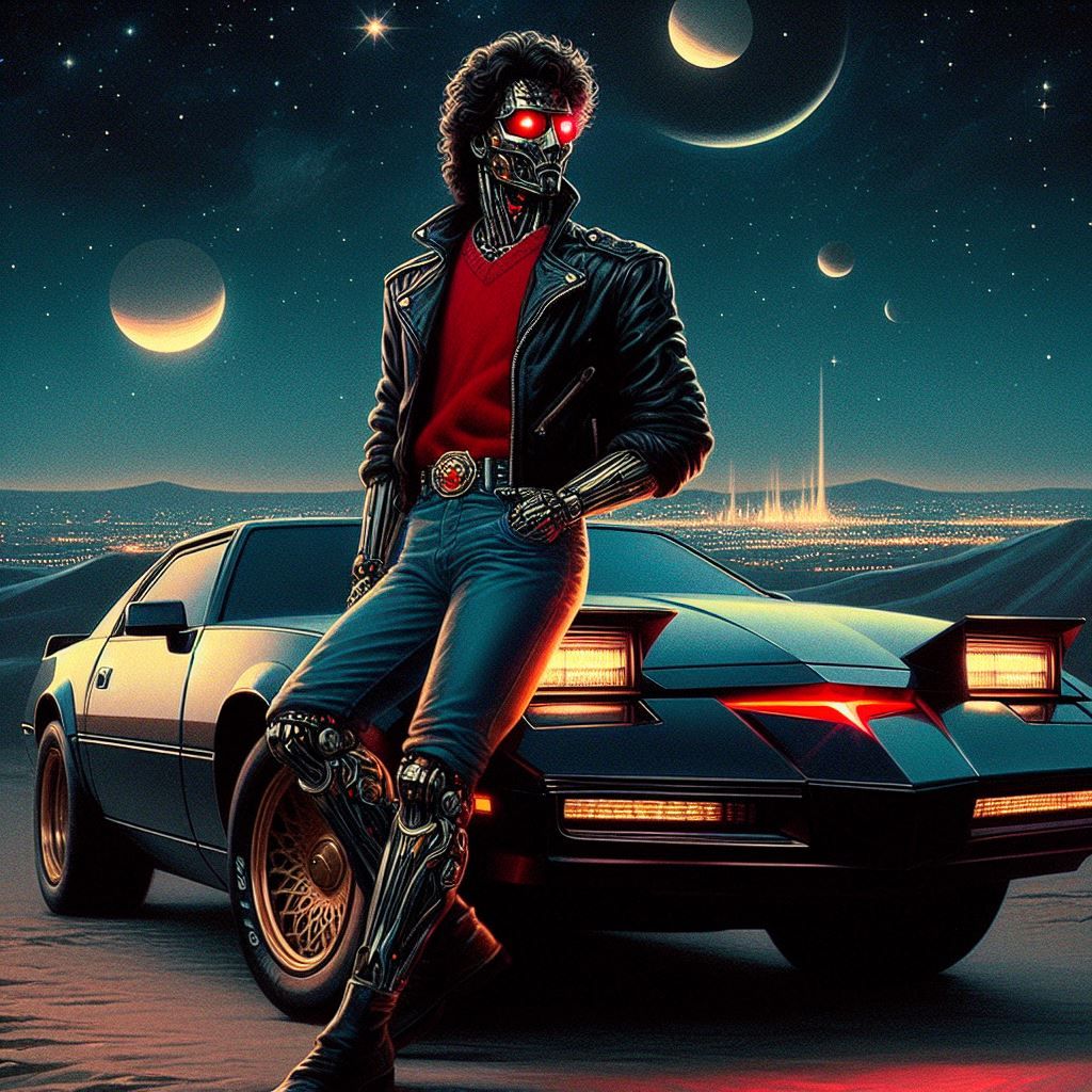 hajime sorayama cyberpunk retro 80s sci-fi futurism Knight R...