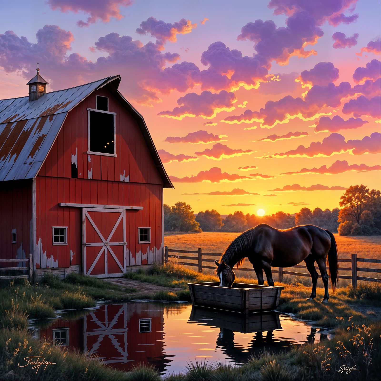 The Old Red Barn on a Quiet Farm  by @AntonioF