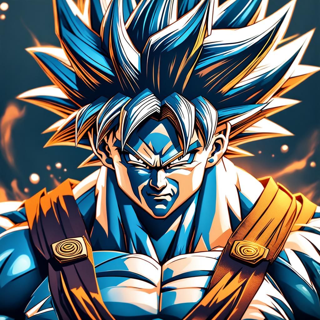 Saiyan Spirit: Artistic Goku Mockup | Striking Home Accent | Ideal for ...