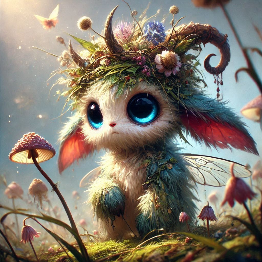 adorable fairy-tale fantasy creature portrait..