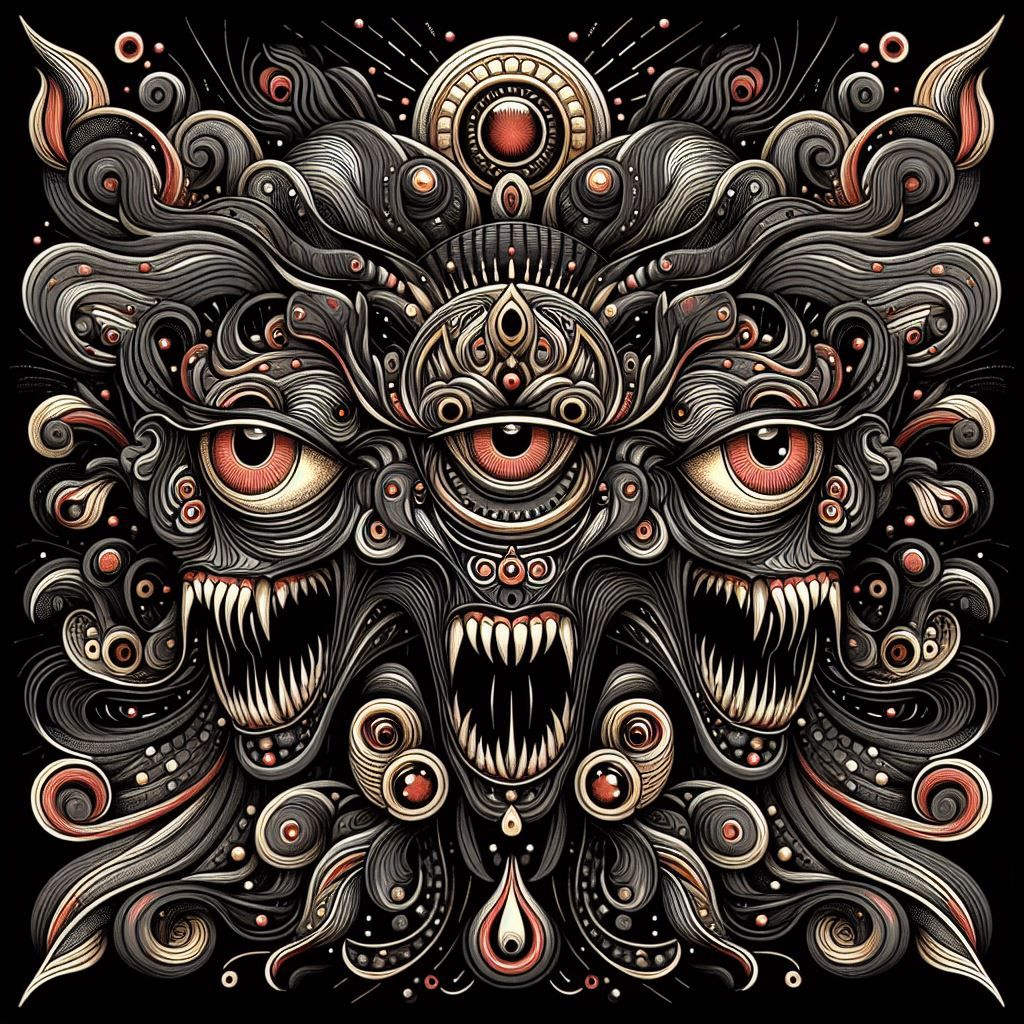 Black with a touch of Red-Gold