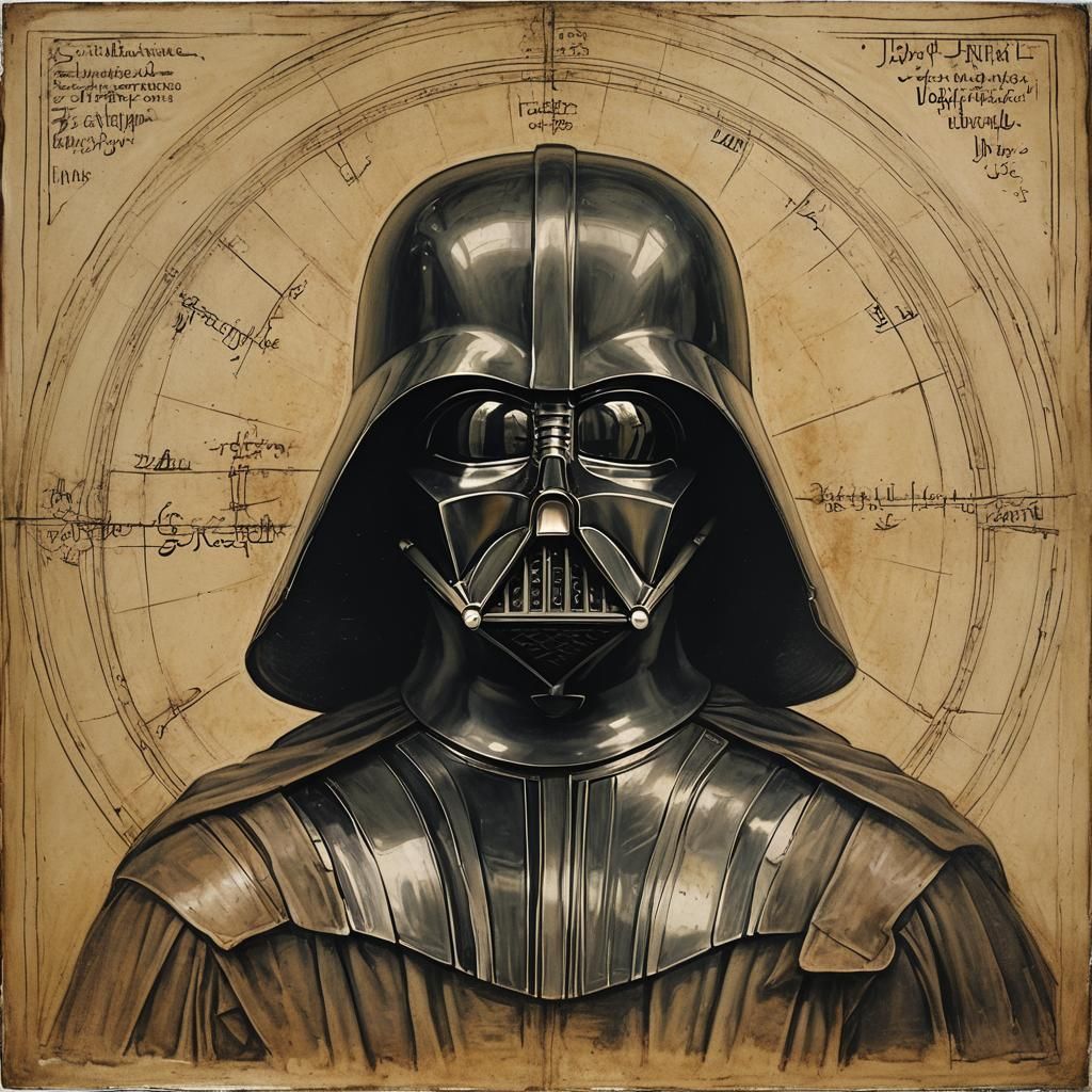 Famous Painting Salvitor Mundi , except it's Darth Vader [ar...