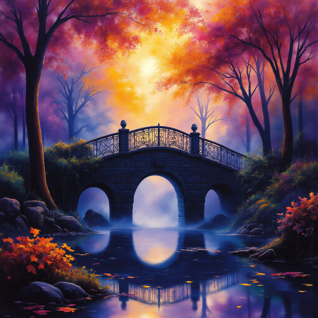 Mysterious Bridge in the Forest Series #14-2