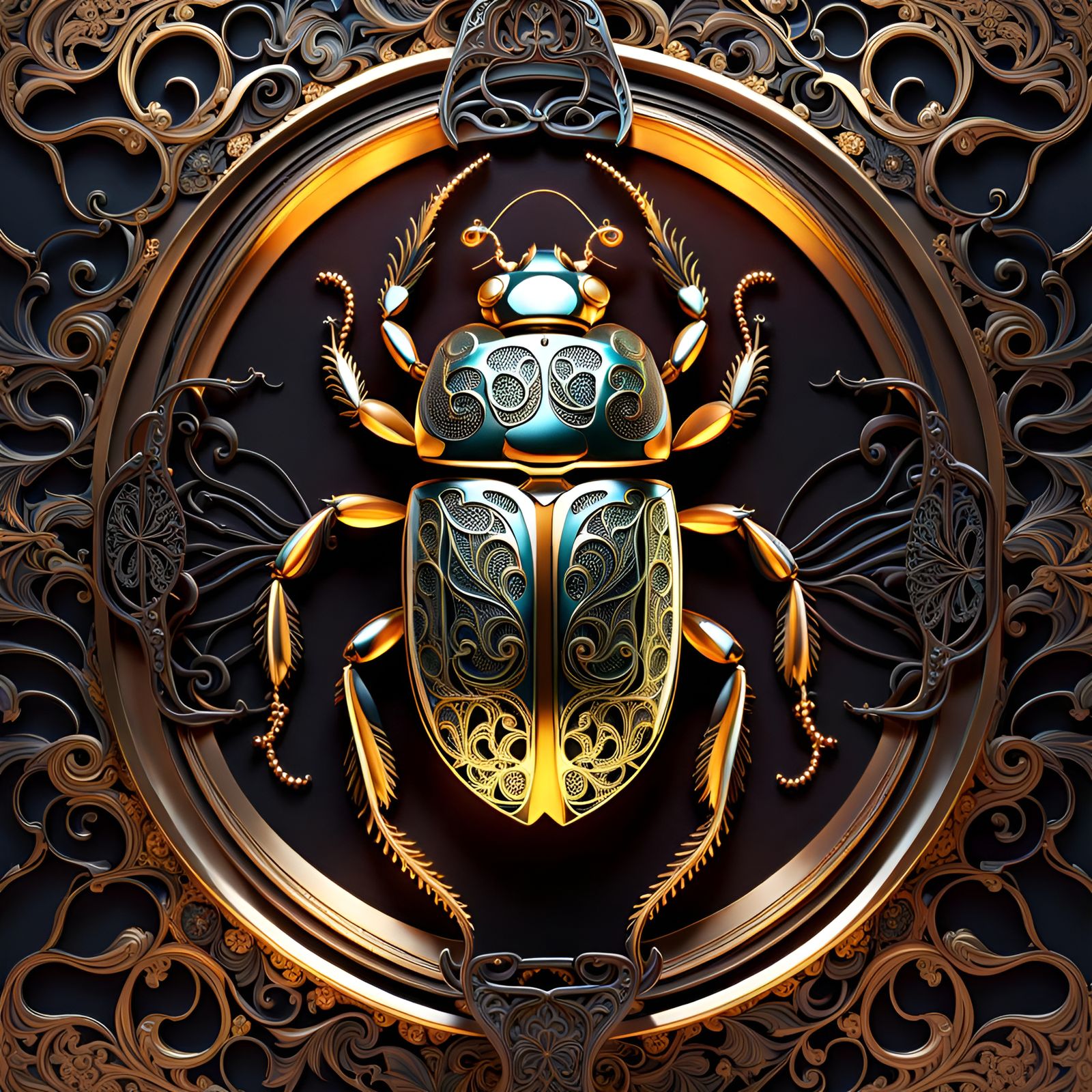 Wrought iron beetle  by @DeeB