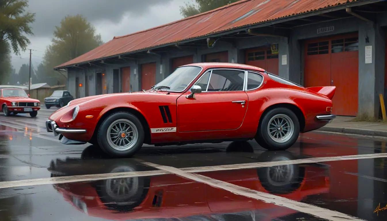 Little Red Sports Car Emerges from Storage