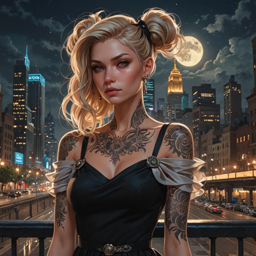 blond with tattoos