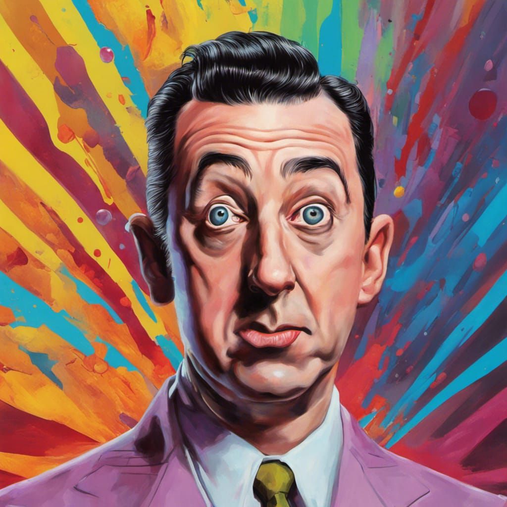A mix between Pee Wee Herman and Beatlejuice
