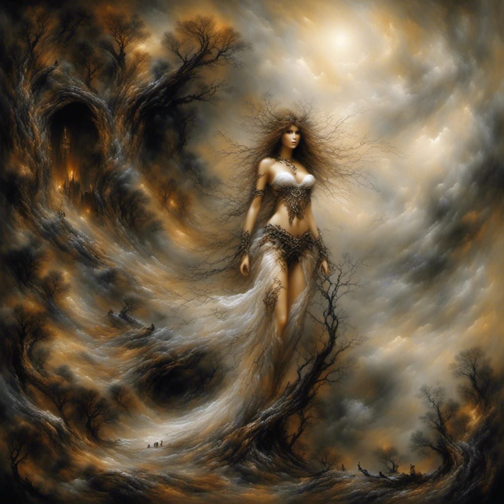  <lora:Spirits of Nature:1.0> in style of Luis Royo