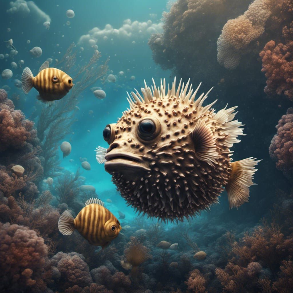 Puffer fish in the ocean
