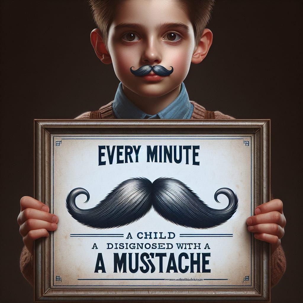 Every minute a child is diagnosed with a mustache  by @BrazilIAn_Nerd