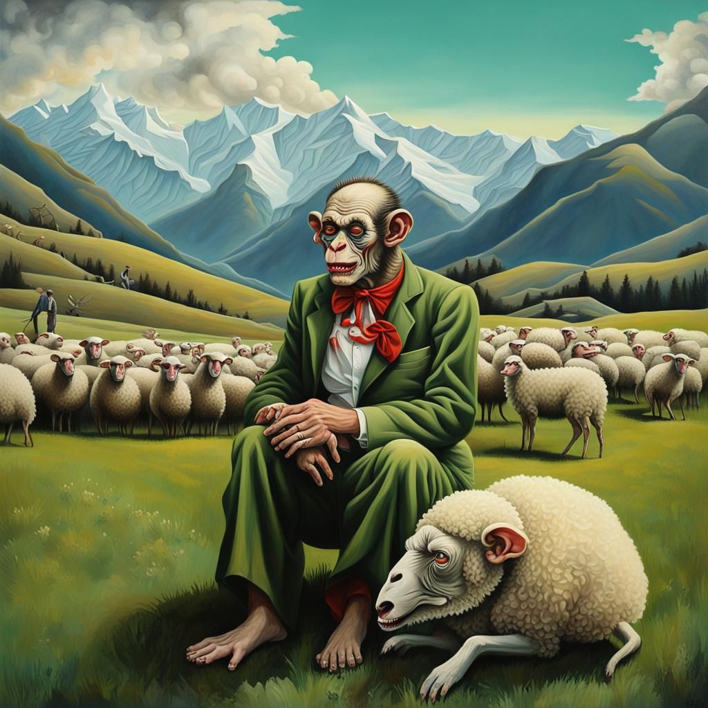Zombie Monkey Monster Clown Shepherd