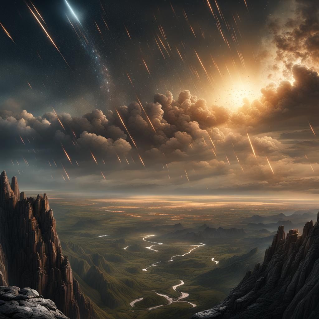 Meteor shower.