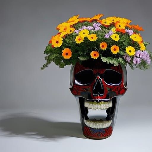 Vampire's lovely flowers in skull vase 
By Filippo Lippi and...