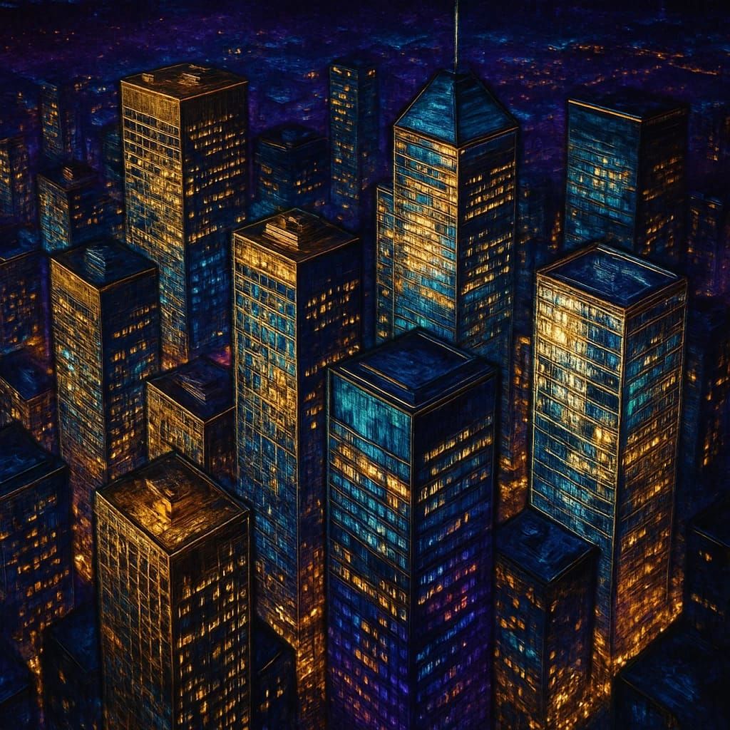 עיר בלילה. אומנותי