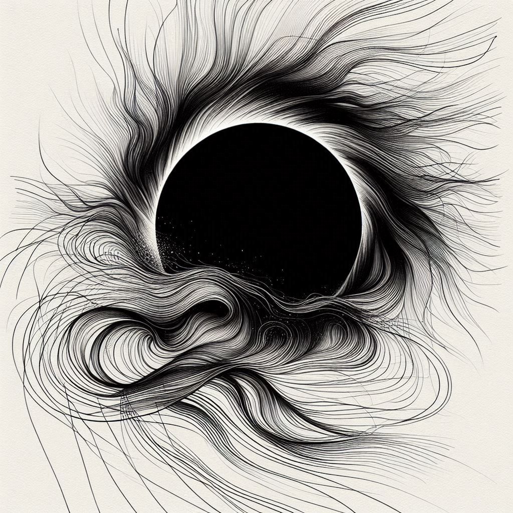 Waves above, black hole sun below