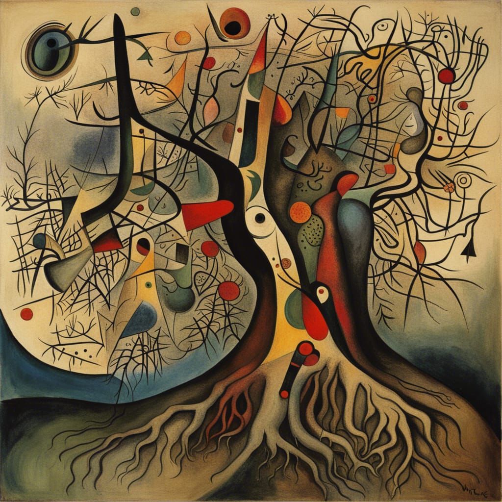 Gnarled roots, thorny vines and tangled branches Miro Kandinsky Klee ...