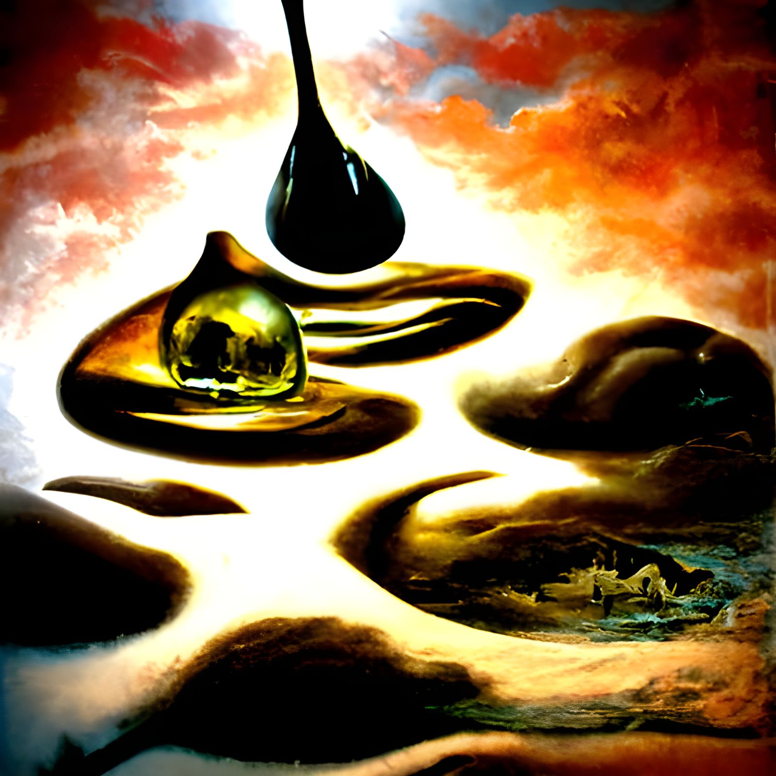 Drops of God fallen into matter