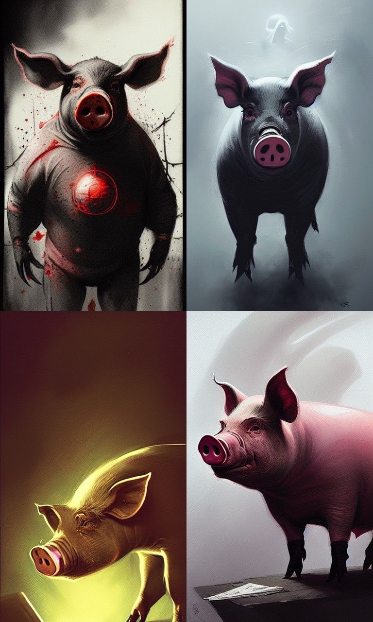 A pig with murderous intent.