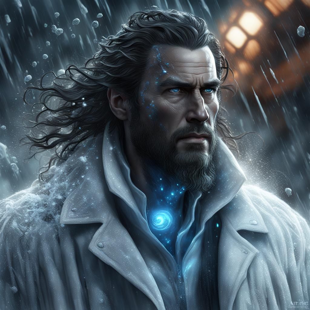 iceman shows his power in ice rain tornado environment in wh...