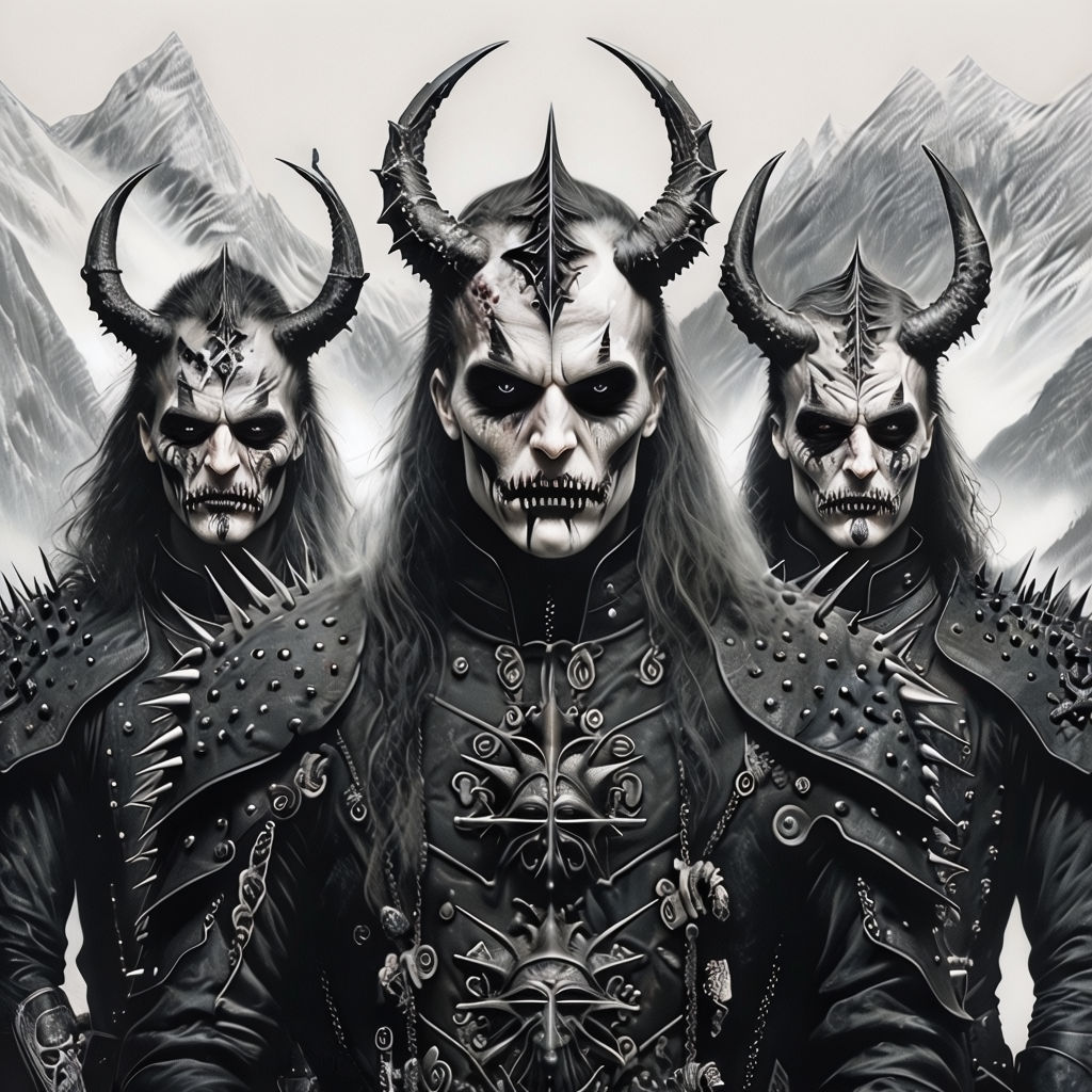 A Black Metal band in the Norwegian Mountains