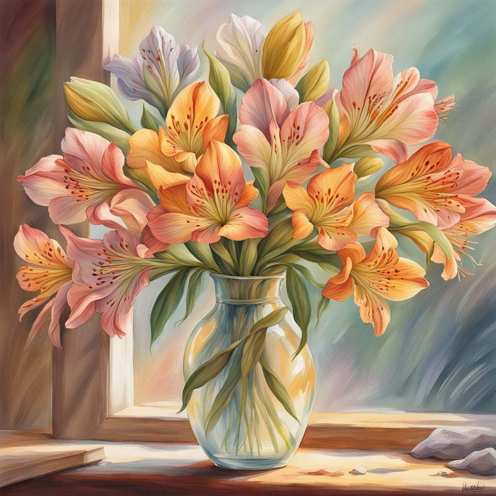 Alstroemeria Bouquet  by @DS_Lyoko