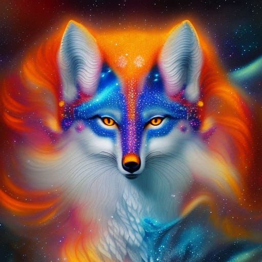 Cosmic Fox - AI Generated Artwork - NightCafe Creator