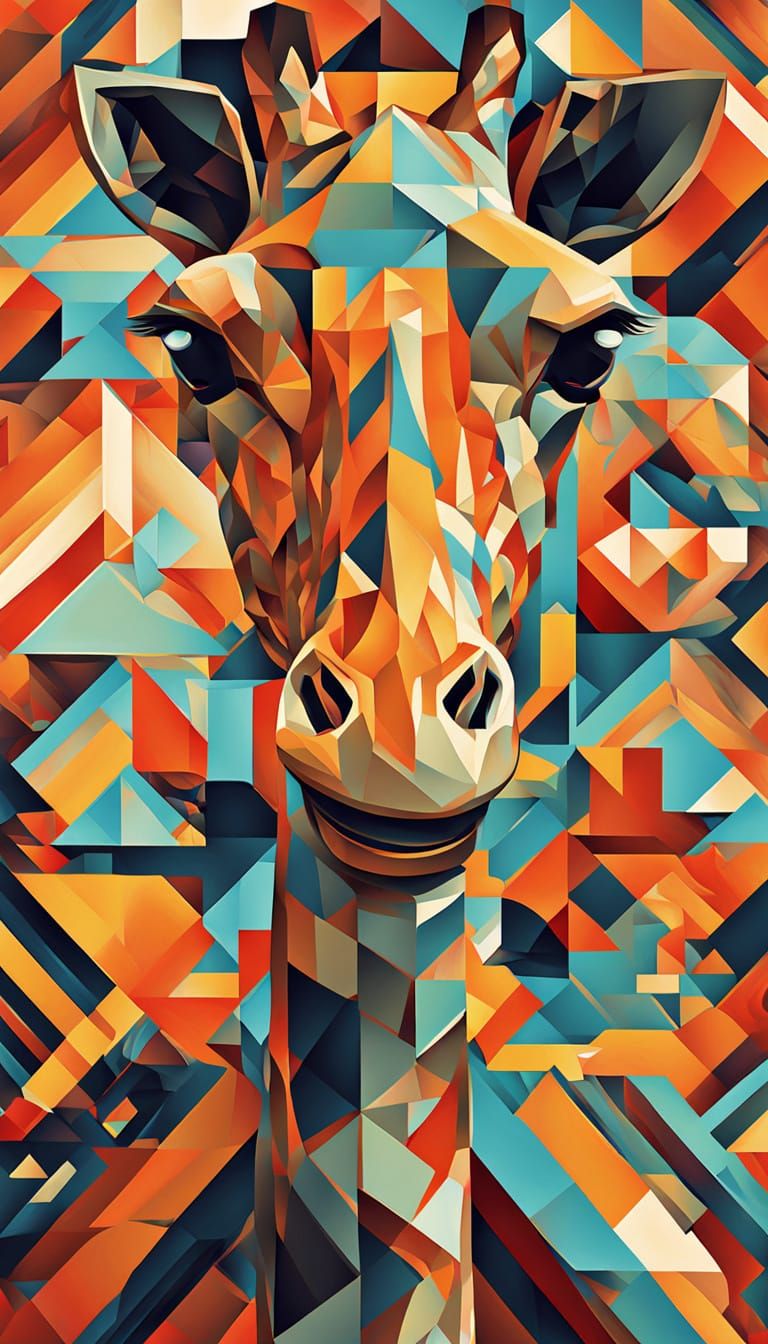 Geometric Giraffe  by @Mister
