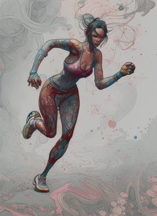 Jogging girl  by @GibGordon