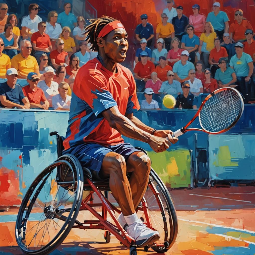 tennis para-athlete  by @fineluart