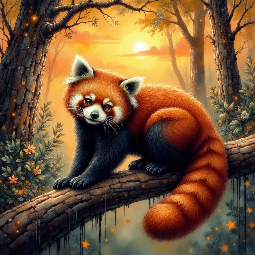 Red Panda:  Day's End  by @Brent Gardner