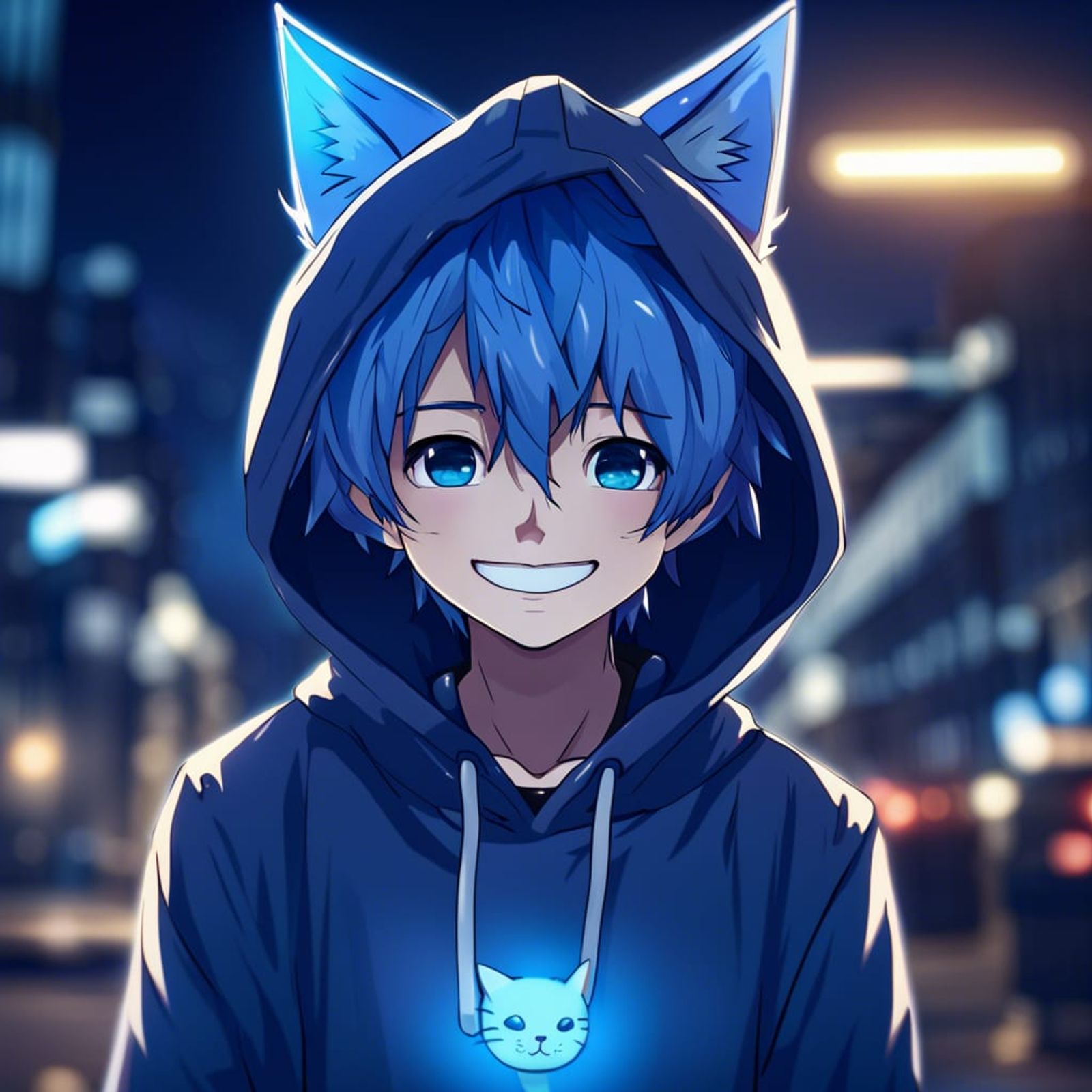 anime cat ears boy