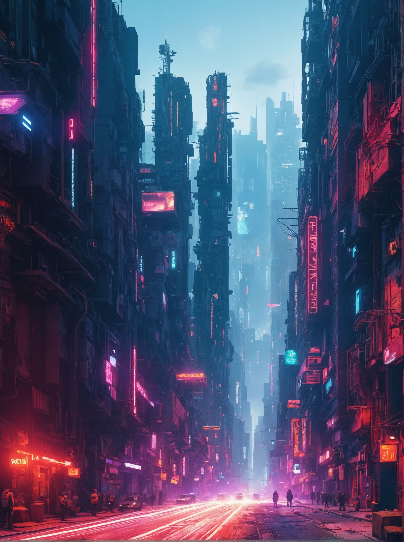 Cyberpunk Mega City - AI Generated Artwork - NightCafe Creator