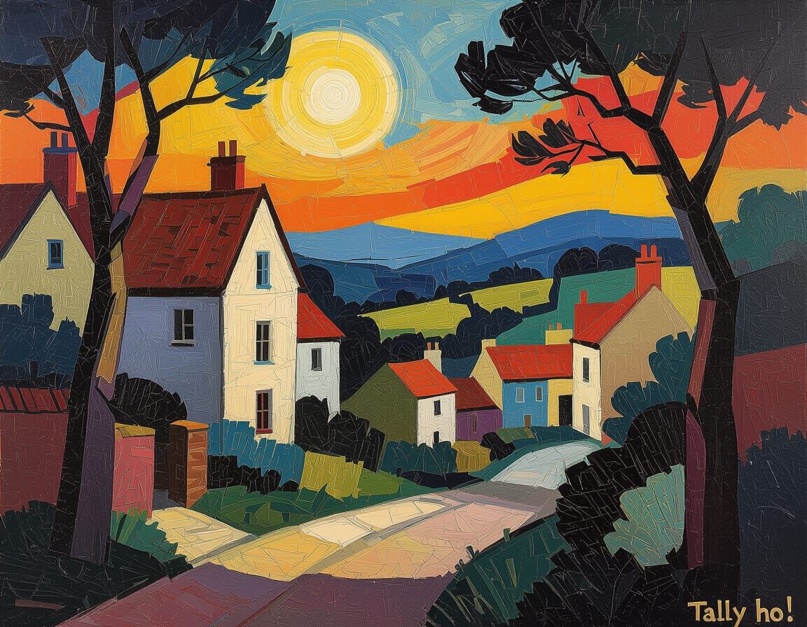 Theyre are places I remember, all my life, intricately detailed, deep color, lyrical abstraction, vorticism, tally ho! 