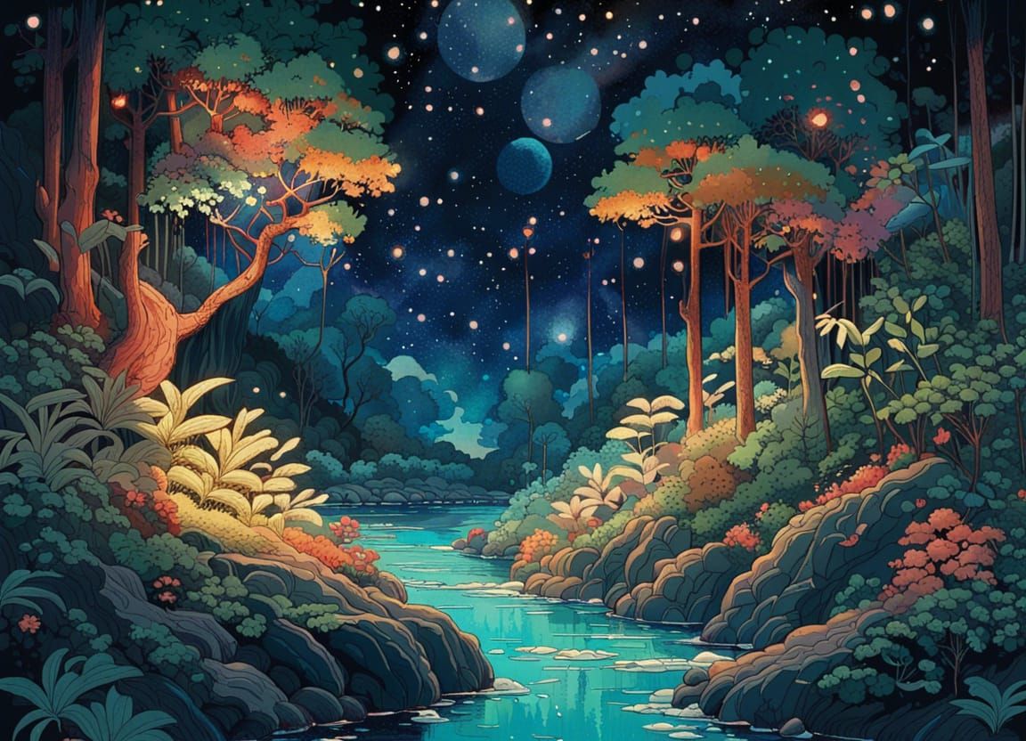 Jungle River  by @cheesepuff 