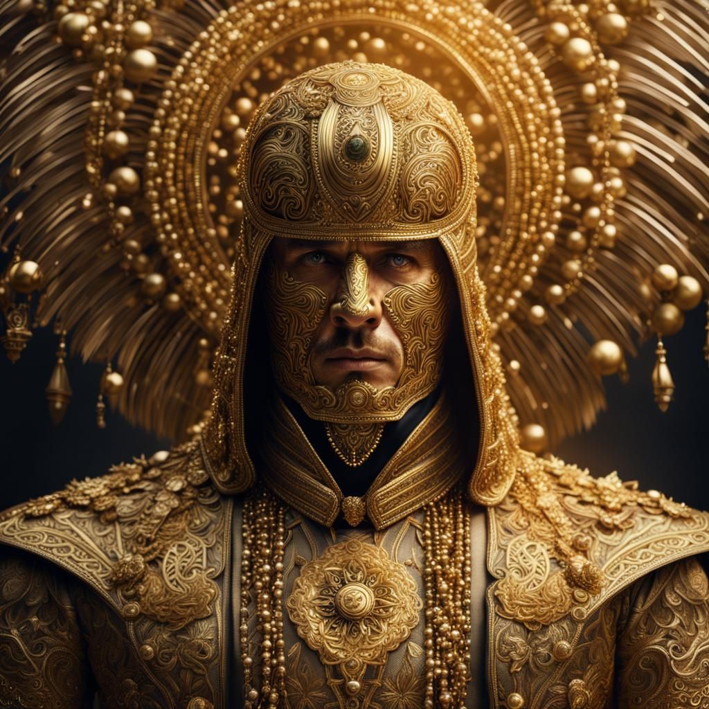 Golden Beaded classic man costume