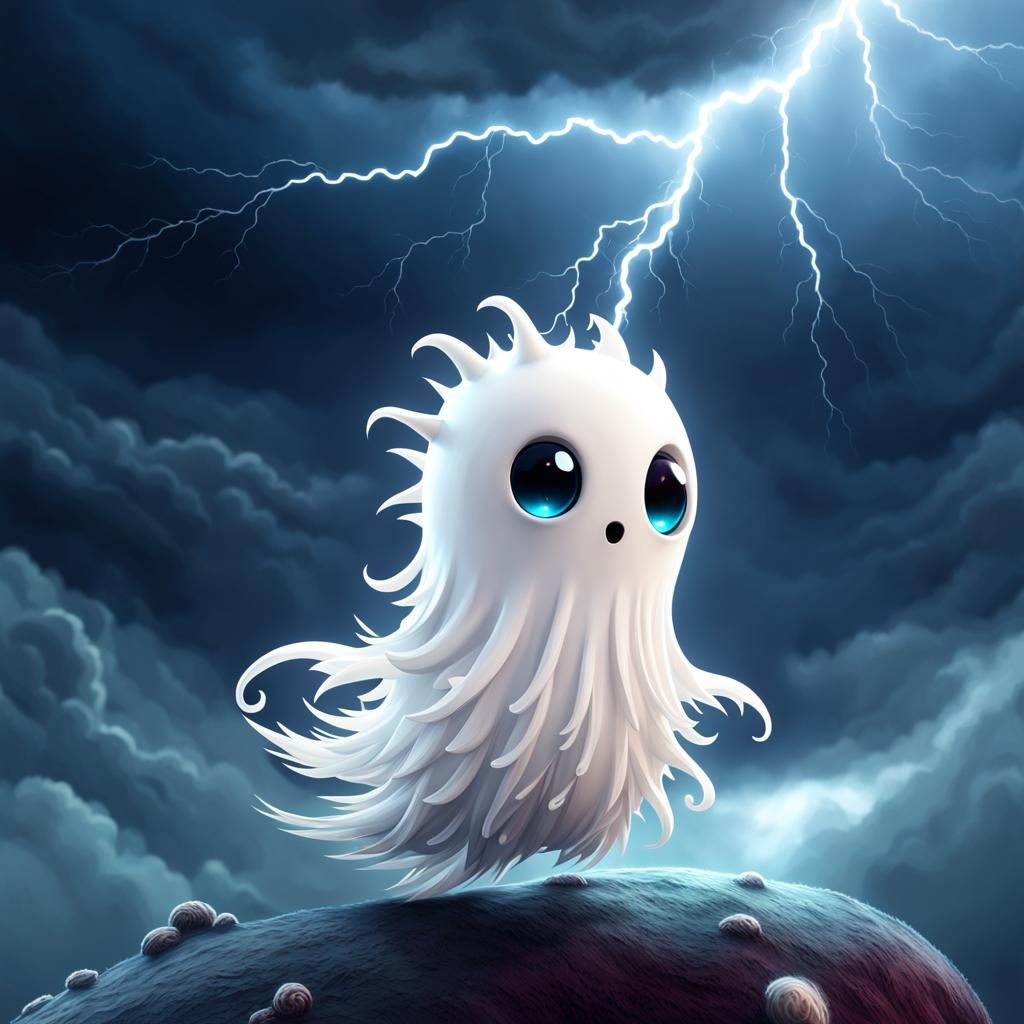 A cute little ghostly quilliedpunk bacteria from the planet ...