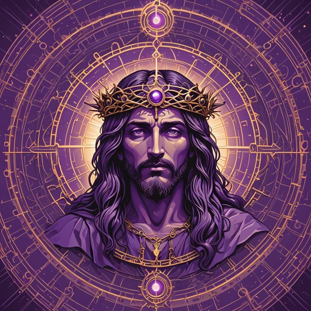 Purple Jesus - AI Generated Artwork - NightCafe Creator