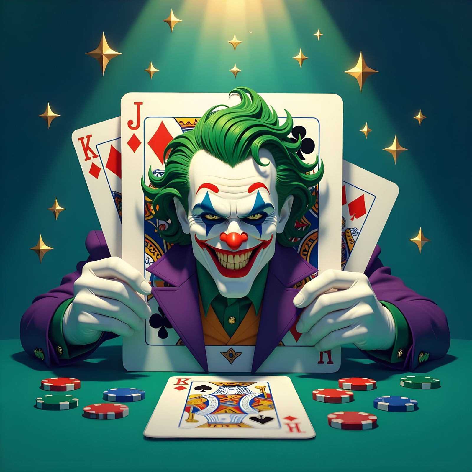 The Face of the Deck - 3D Joker  by @Vaxo